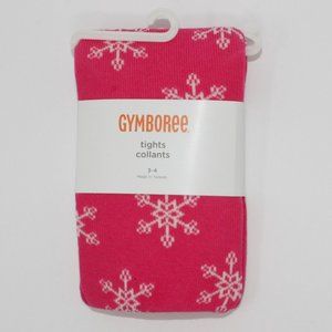 NWT Gymboree 3-4 tights Cheery All the Way pink snowflake 3T-4T
